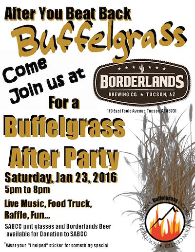 Beat Back Buffelgrass And Afterparty Flyer - 2016