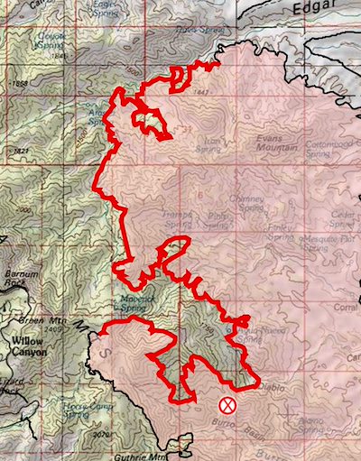 Burro Fire Map 2017-07-12 8:29
