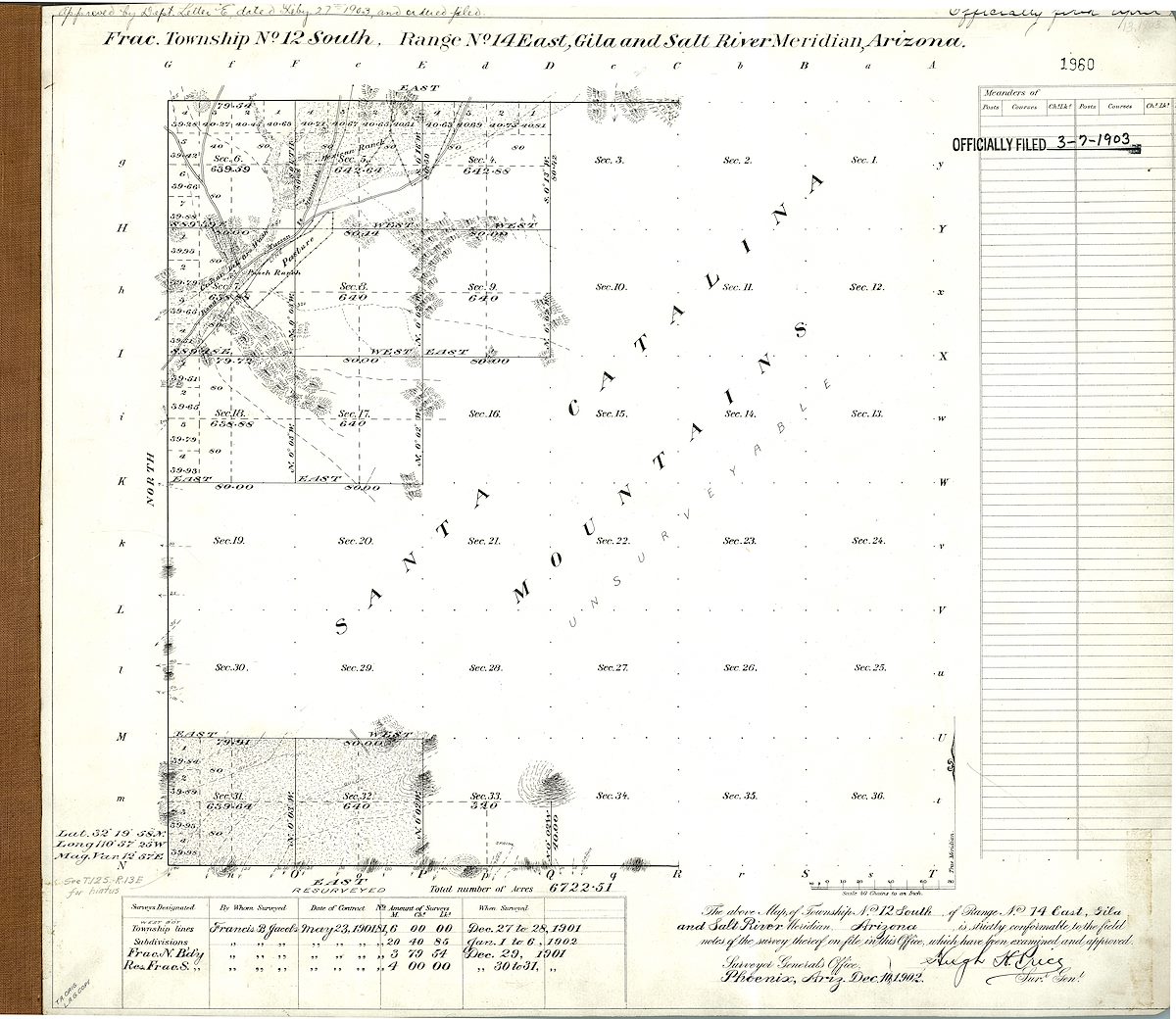 Survey of 12S 14E from the early 1900s