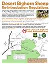 Catalina State Park Bighorn Sheep Re-Introduction Regulations Cover Page