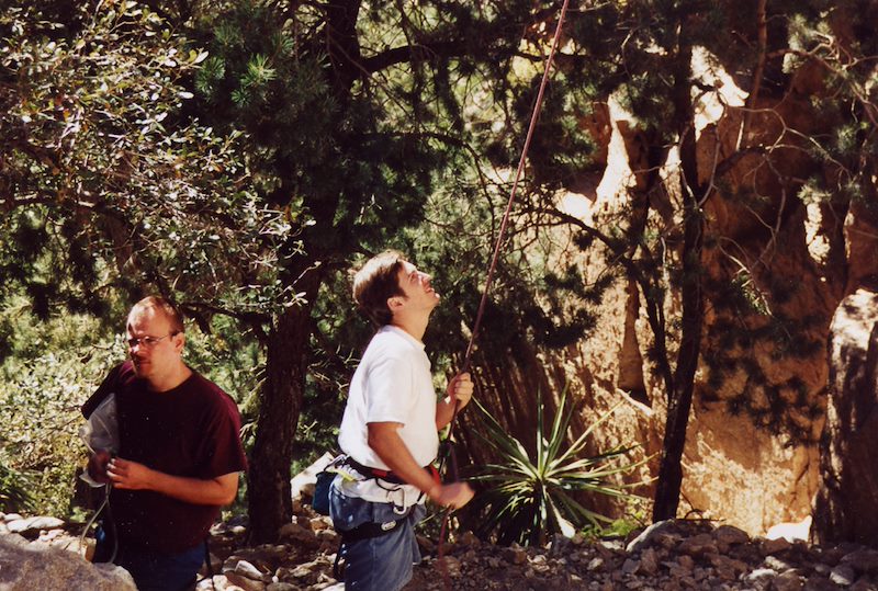 2001 Fall Dana and Charles at the Base of Agatha Christie