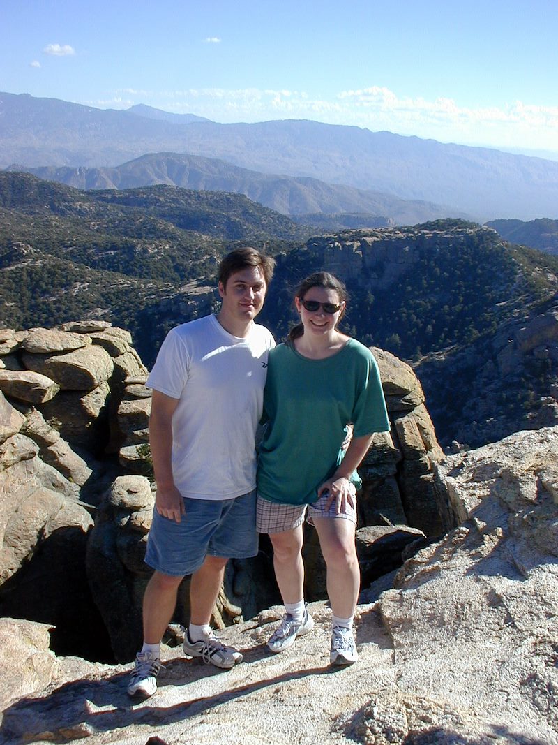 2001 Fall Dana and Lara on the Top of North Fin