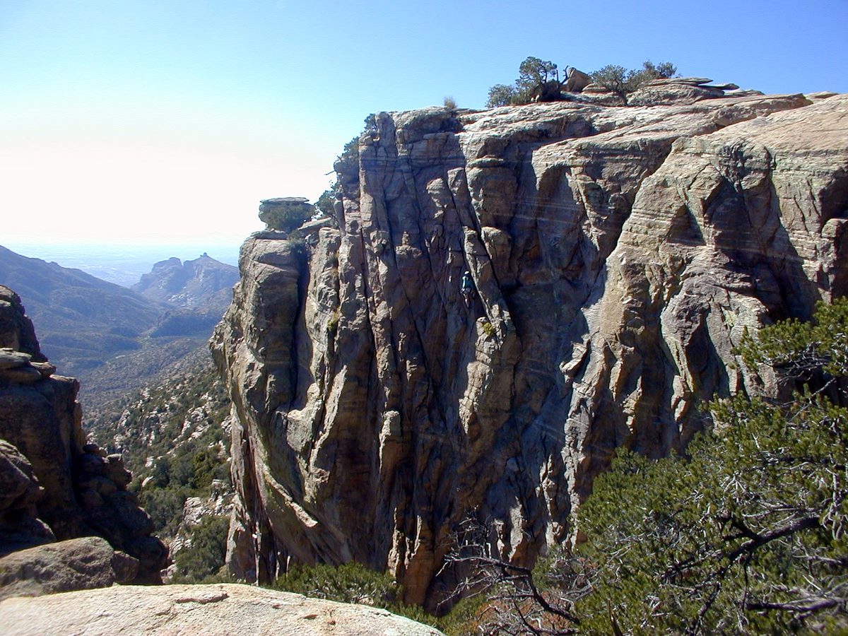 2001 Fall Lara Climbing on North Fin