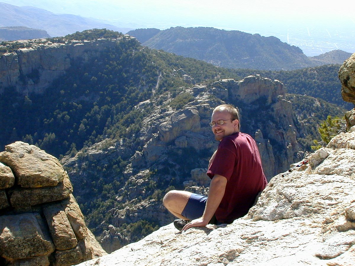 2001 Fall Setting up a Top Rope on North Fin