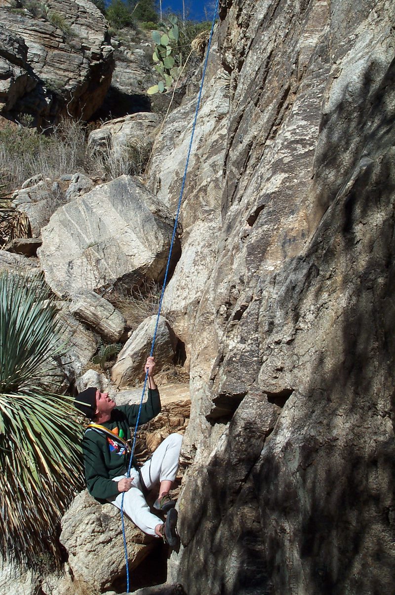 2001 Ken Belaying at the Ruins
