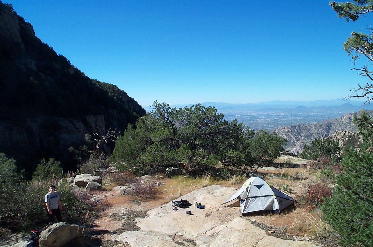 2002 September Alison Camping in Pine Canyon