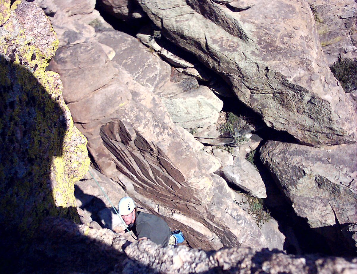 2004 March Ken heading up Sandwich Spire