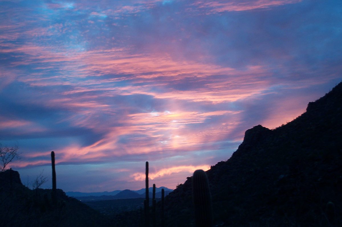 2006 January Sunset from Bear Canyon