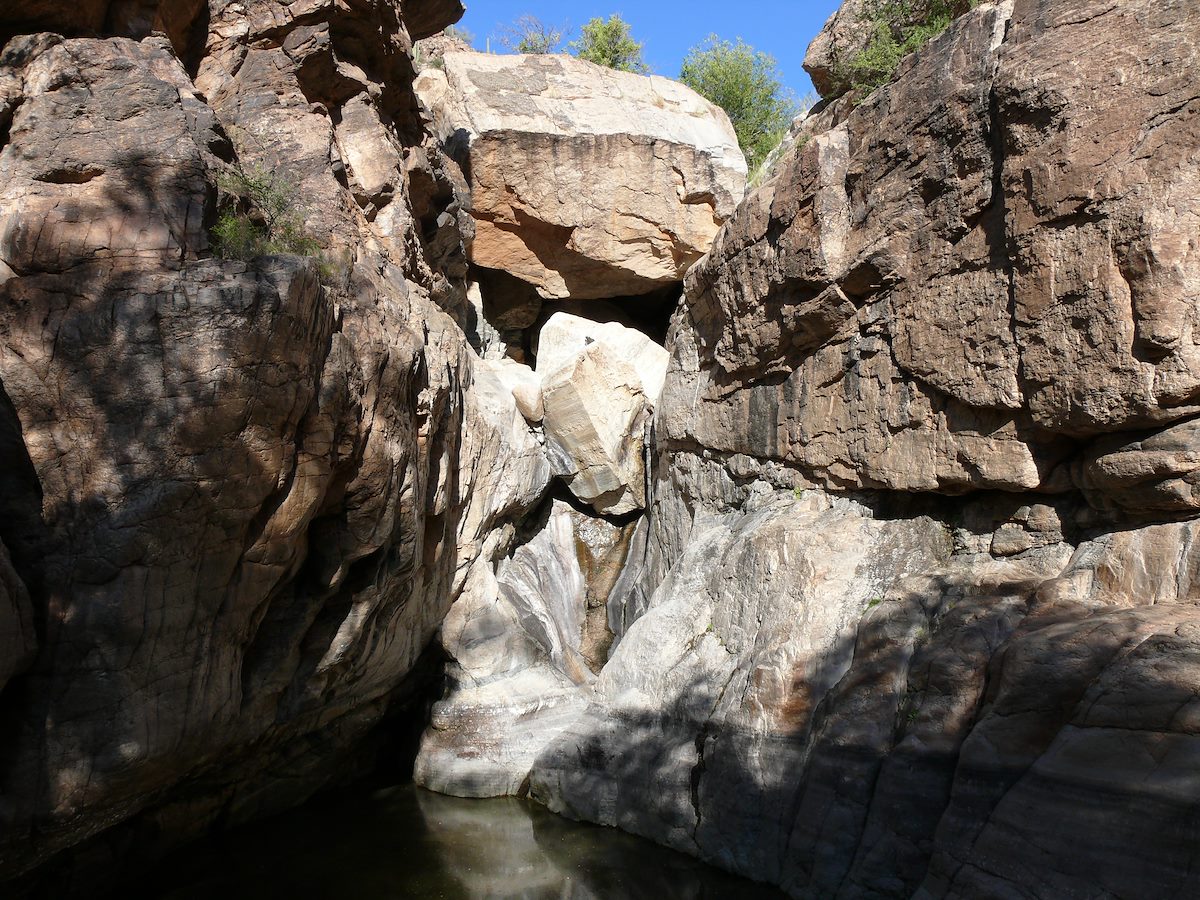 2007 October Boulders blocking Agua Caliente Canyon