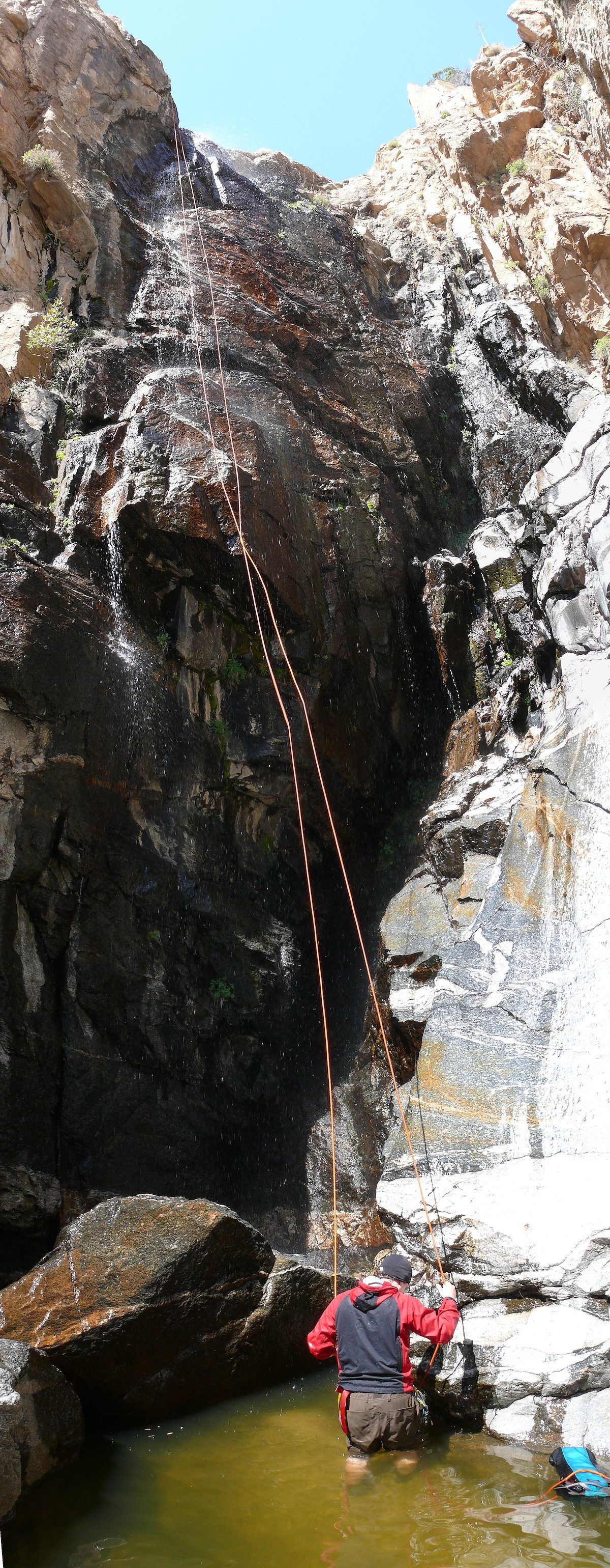 2008 April Seven Cataracts Pulling the rope on Rap 3