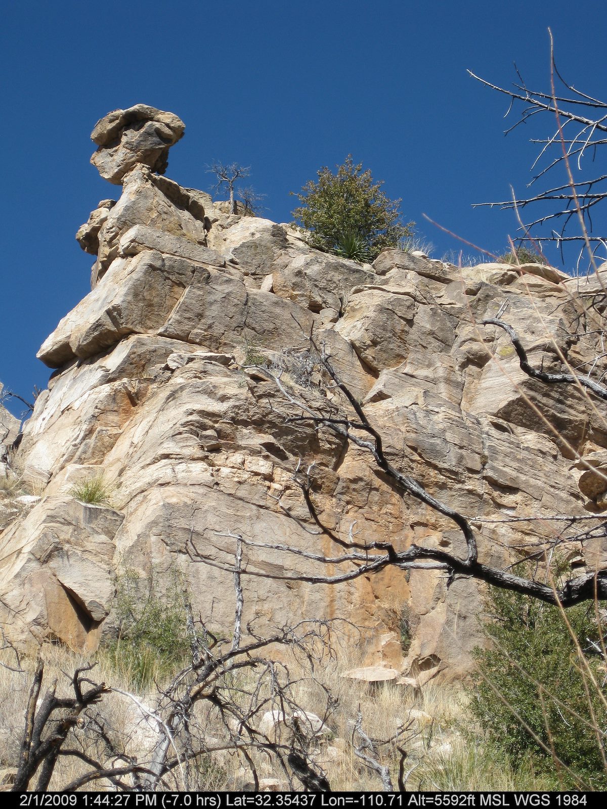 2009 February Balanced Rock above the Canyon