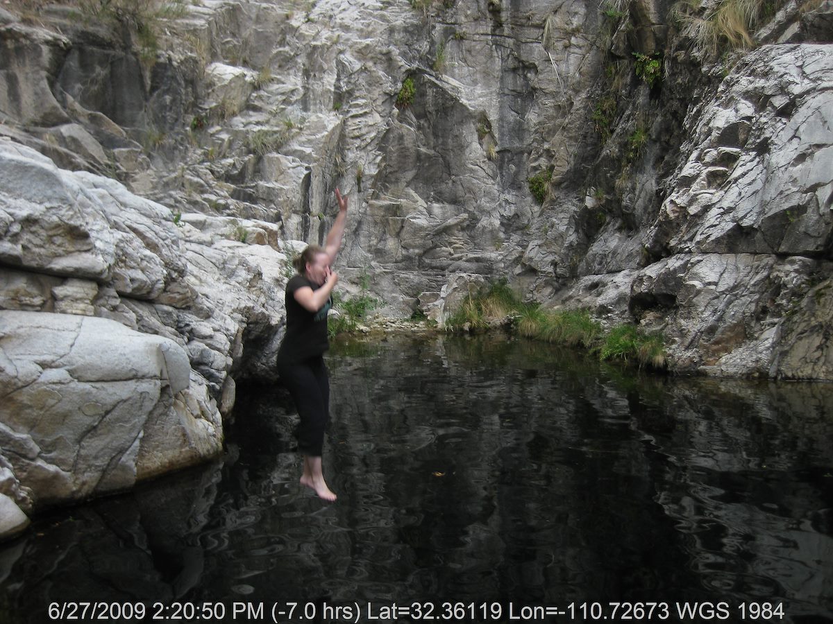 2009 June Alison Braving the Pool