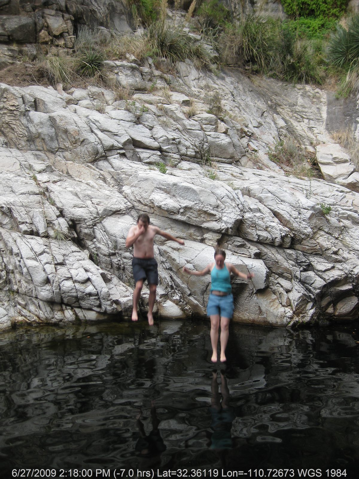 2009 June Joanna and Chris taking the Plunge