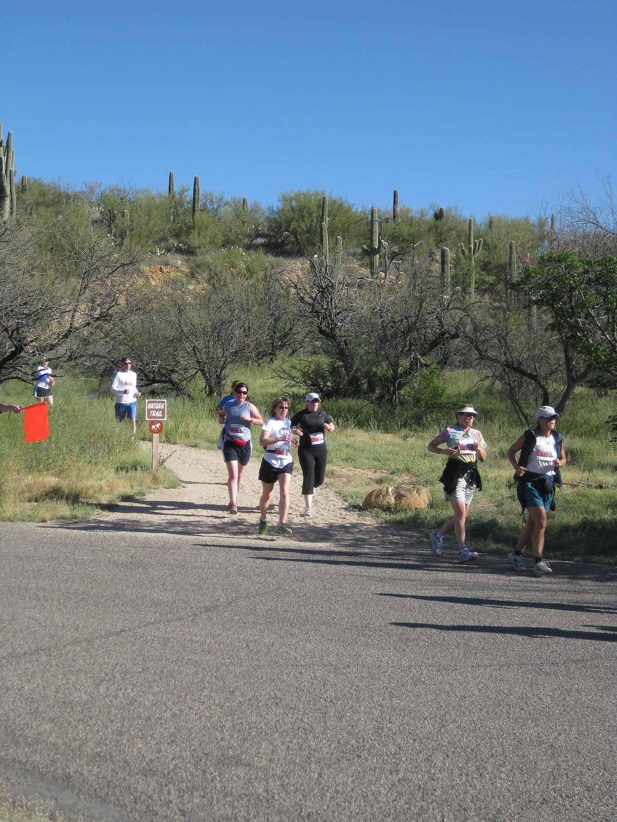 2010 April Alison and Traci finishing the Nature Trail