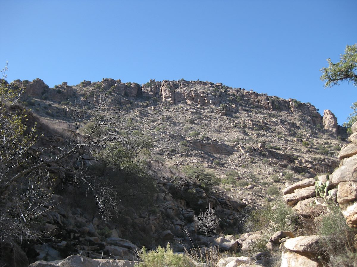 2010 March Hillside and Cliff above the Canyon
