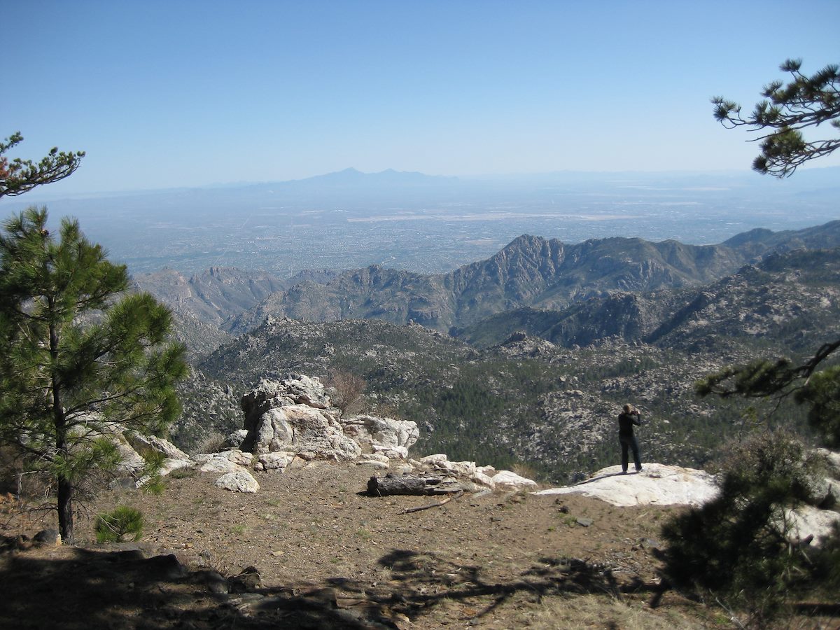 2010 May Looking into Tucson from the Lemmon Rock Lookout