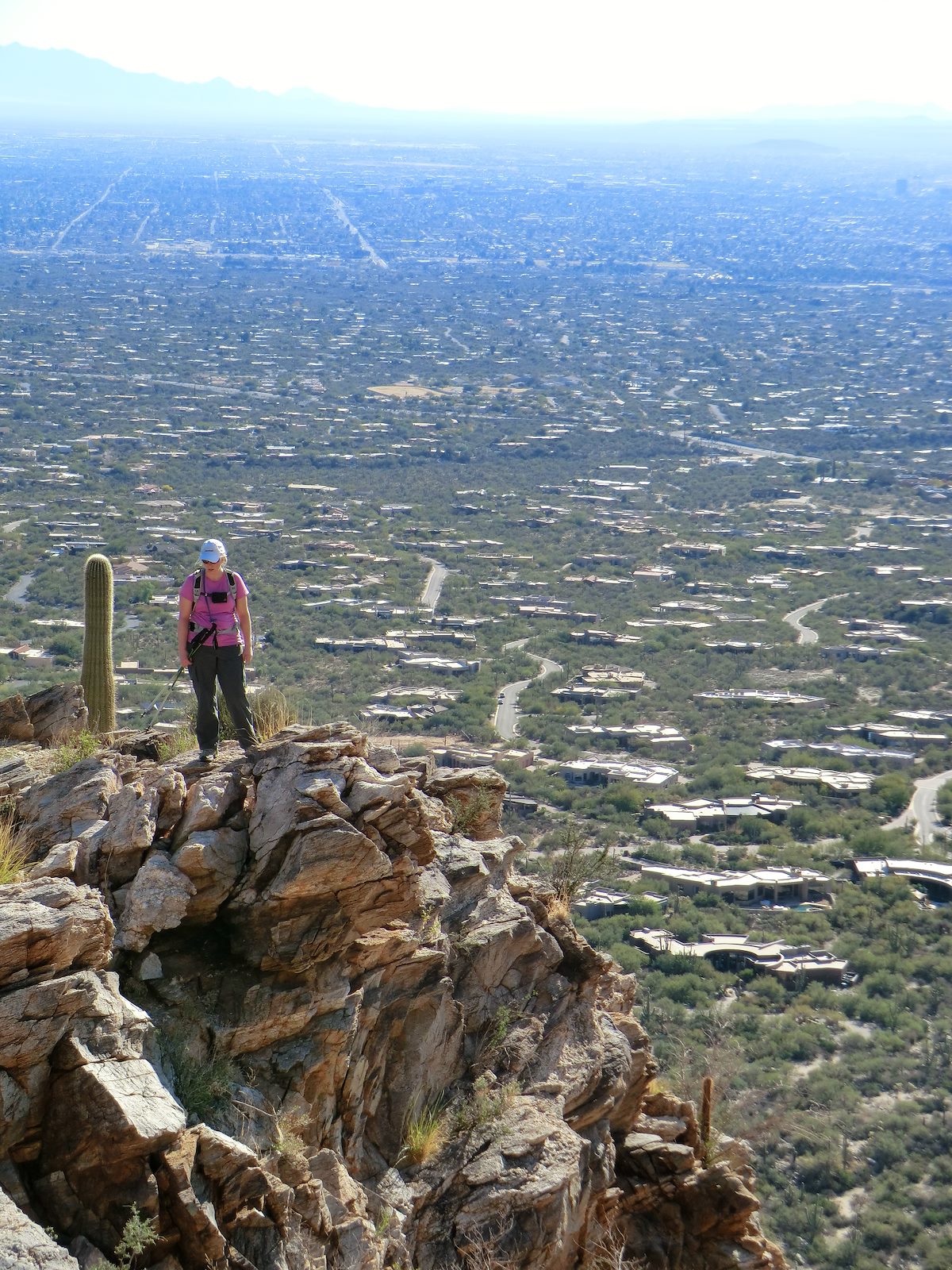 2011 December Alison on the Cliffs on the way to Pusch Peak