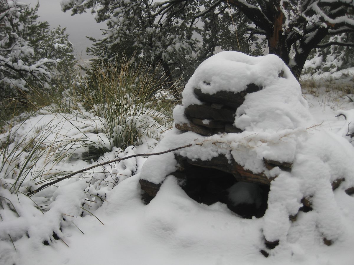 2011 December Snowy Table Mountain Fire Place