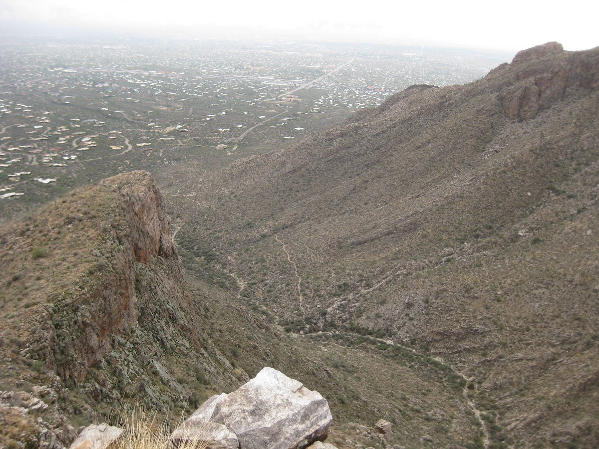 2011 November Looking Down Pima Canyon from North Rosewood Point