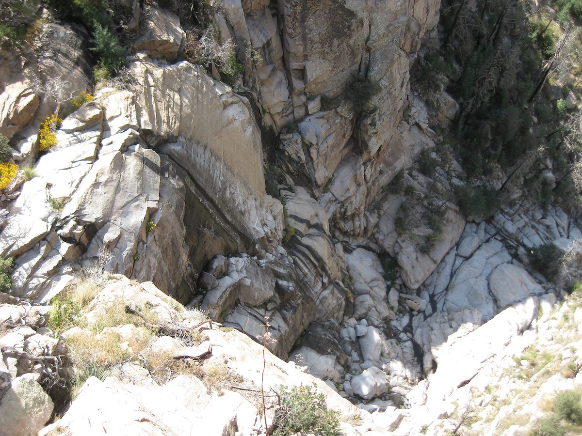 2011 October Looking down from the cliffs above the 2nd falls