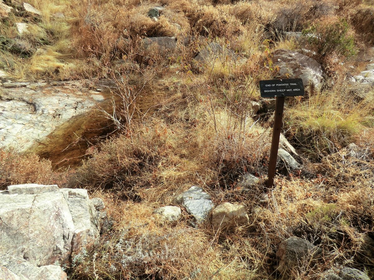 2012 December End of the Pontatoc Canyon Trail