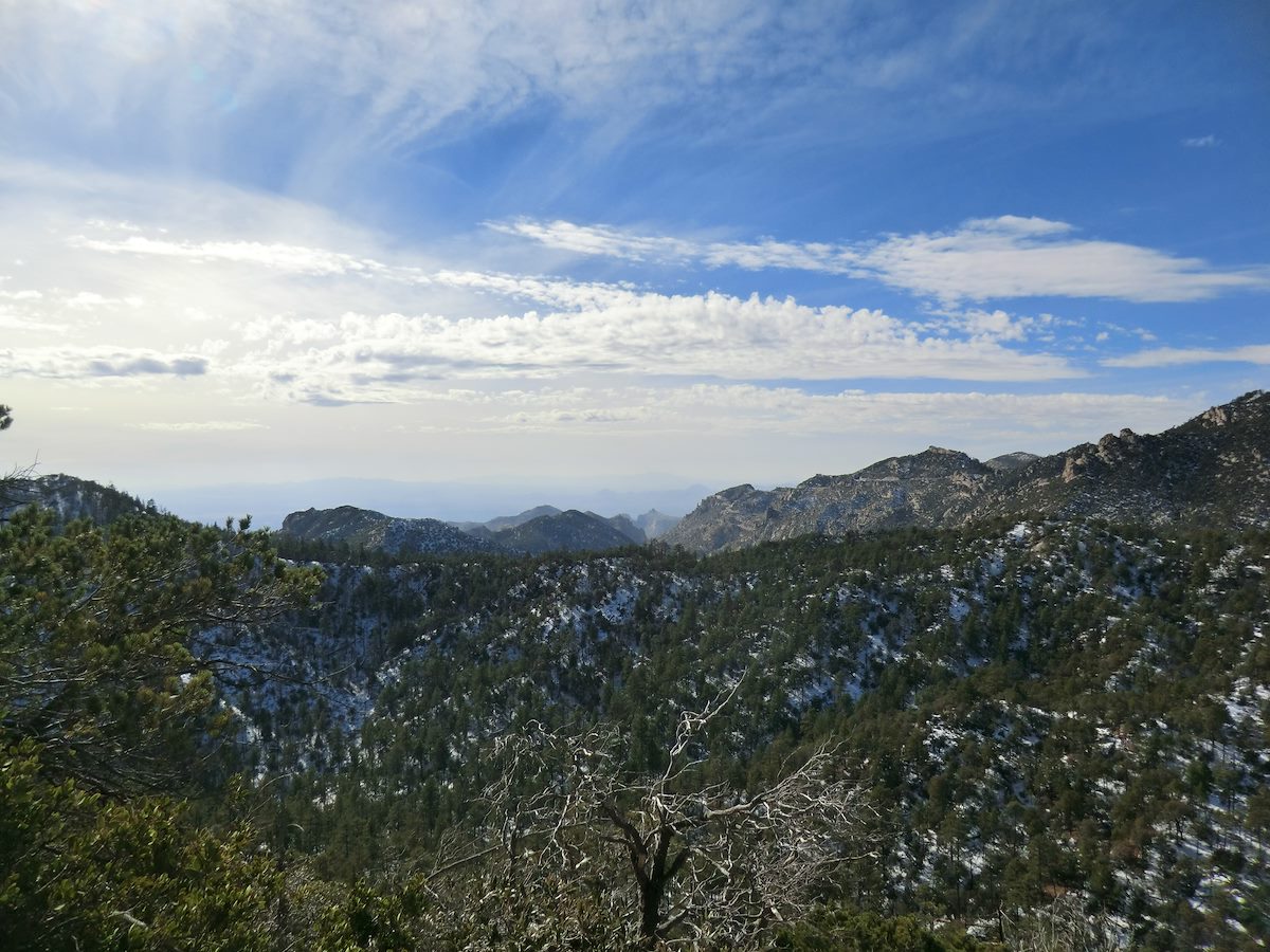2012 December Looking towards the General Hitchcock Highway Climbing from