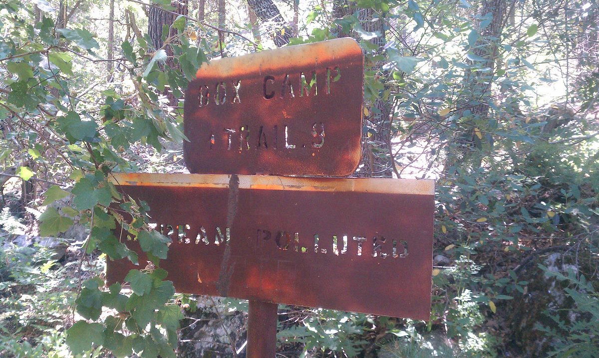 2012 June Box Spring Trail Sign near Sabino Canyon