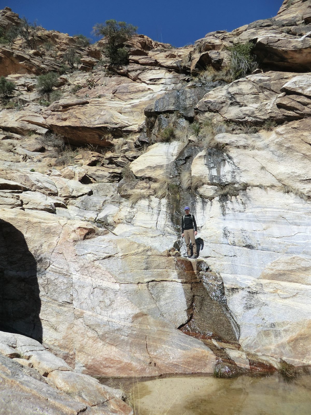 2012 March West Fork of Molino first Waterfall above Molino Basin