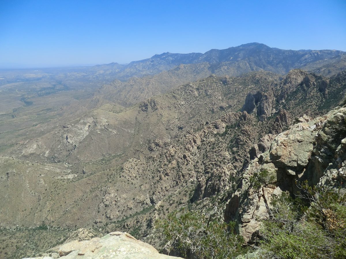 2012 May Looking down towards Buster Mountain from Table Mountain