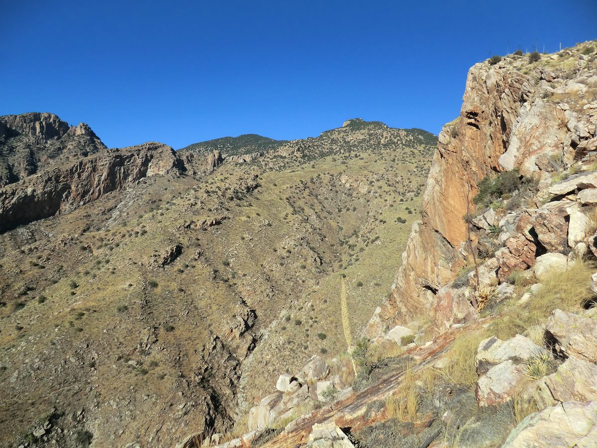 2012 November A Beautiful Line down towards Pontatoc Canyon