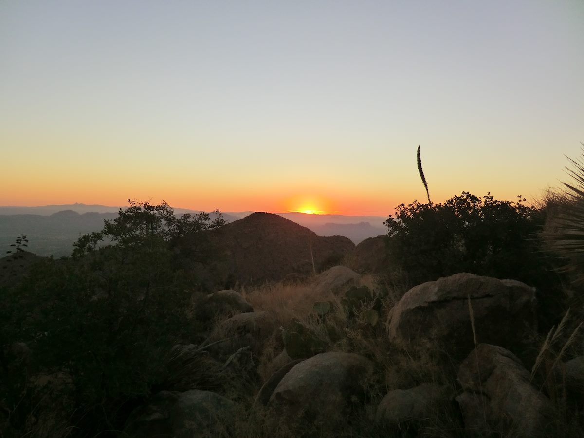 2012 November Sunset and Pusch Peak