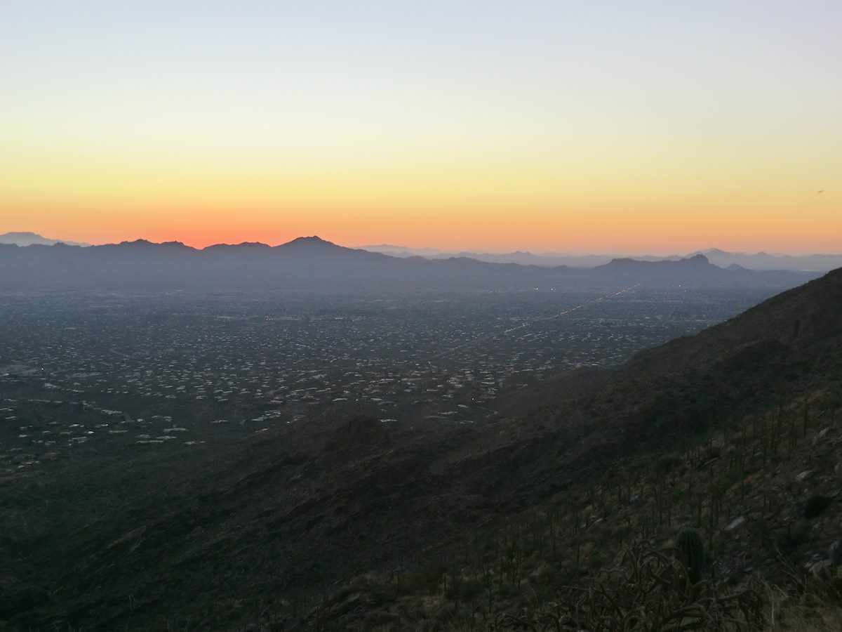 2012 November Sunset from the Pontatoc Canyon Trail