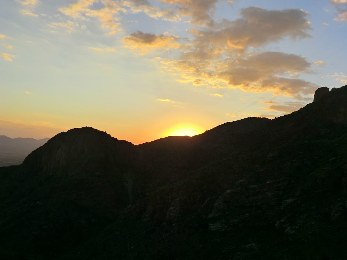 2012 September Sunset from the Finger Rock Trail