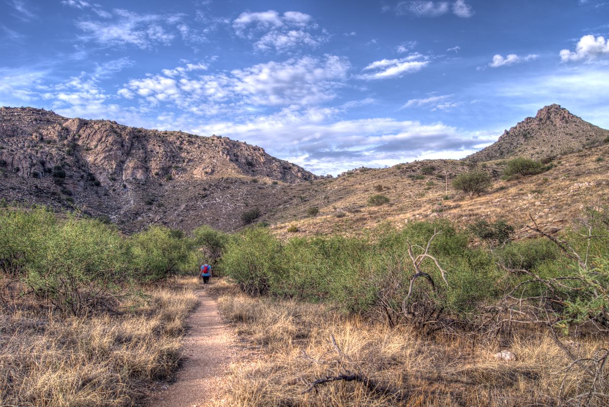 2013 August Alison in the Mesquites on the Soldier Trail along Soldier Canyon