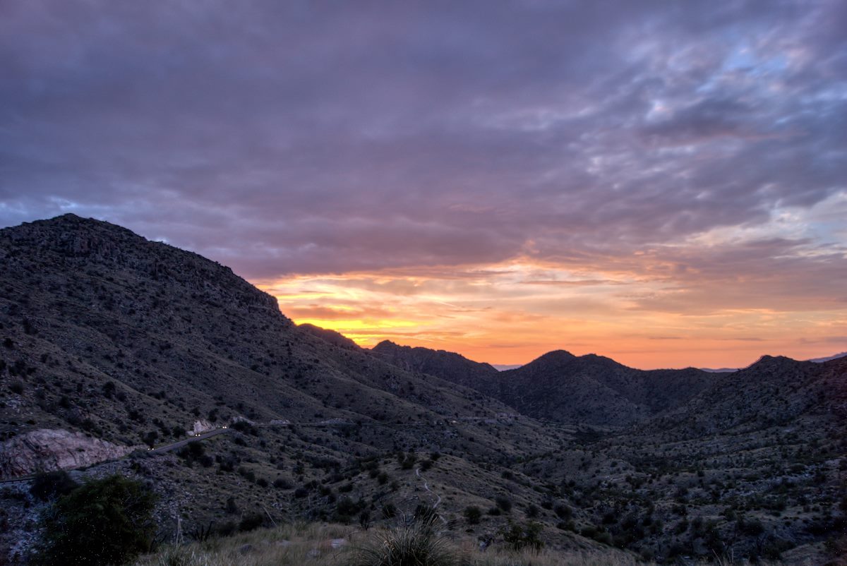 2013 August Just before Sunrise on the Molino Basin Trail
