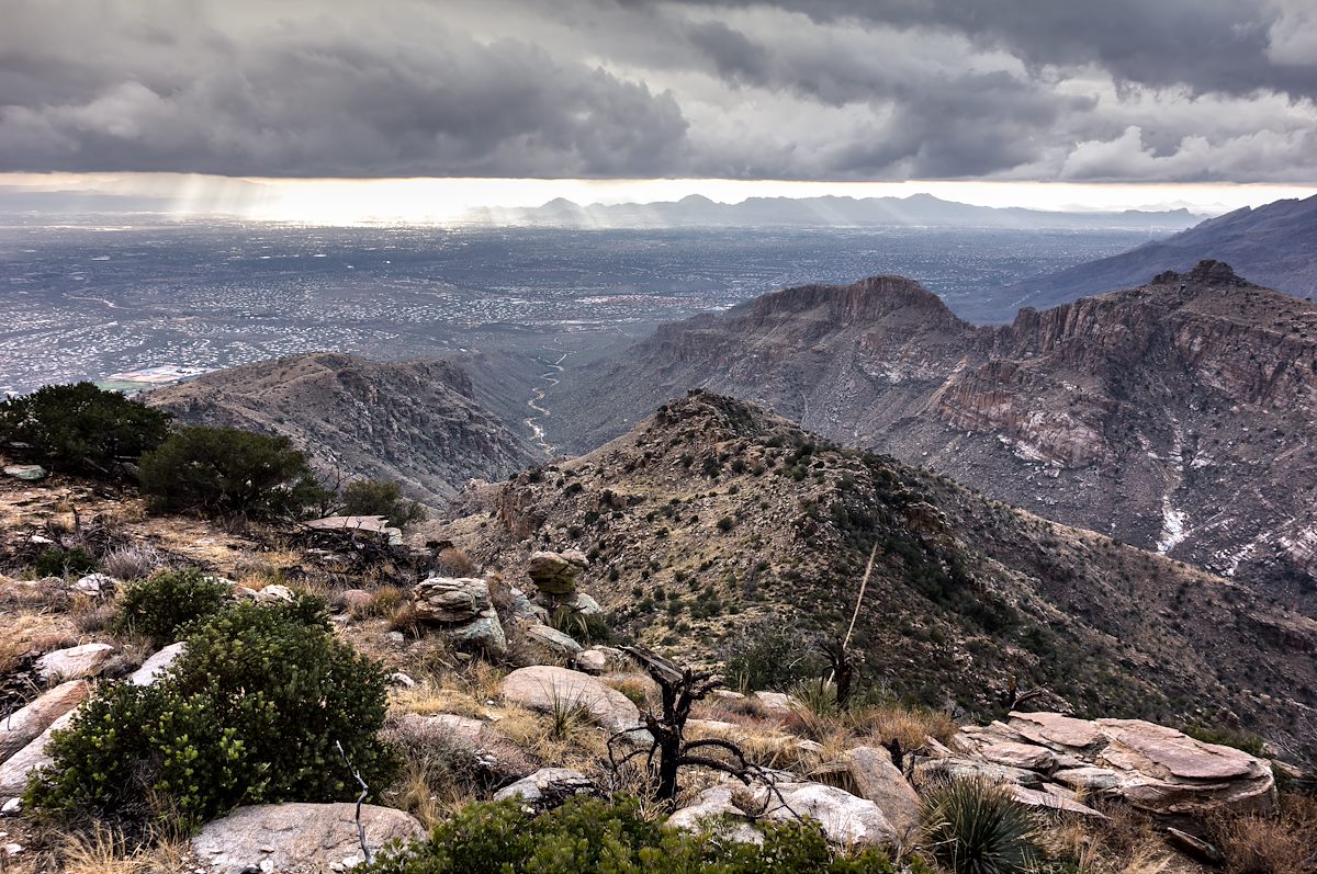 2013 December Looking down Bear Canyon from Gibbon Mountain