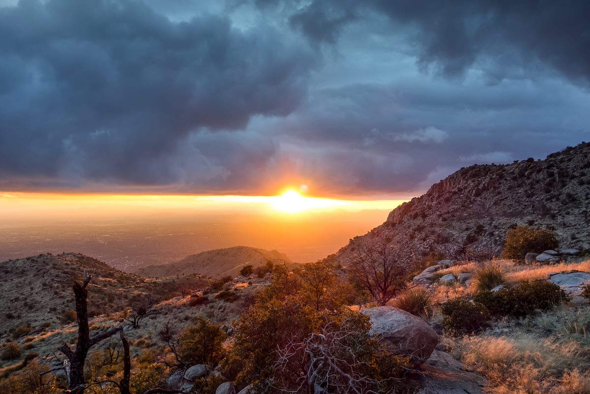 2013 December Sunset east of Gibbon Mountain