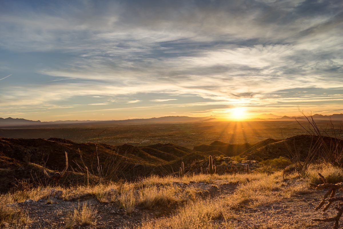 2013 December Sunset from the Agua Caliente Hill Trail