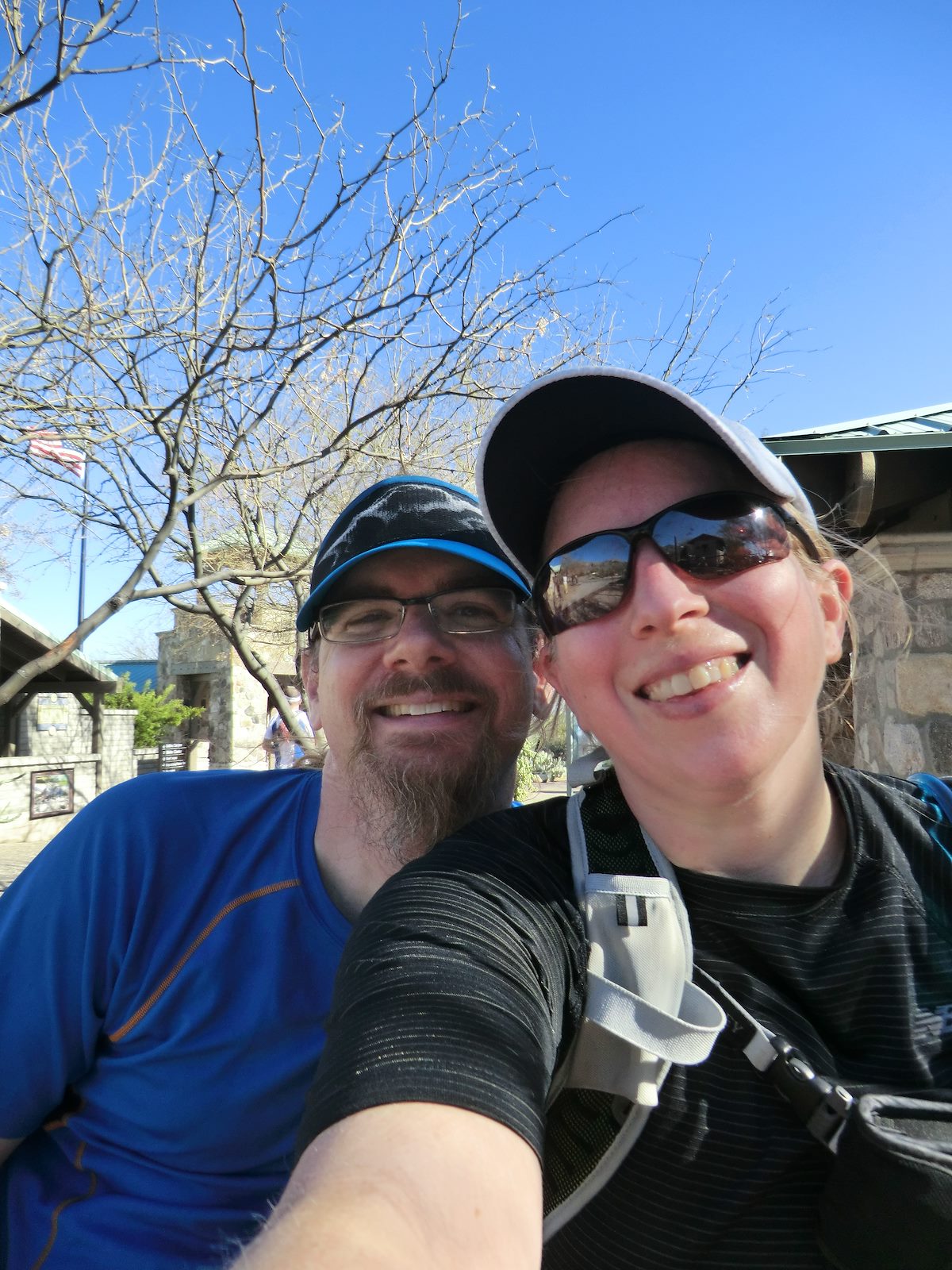 2013 February Charles and Alison at the Sabino Canyon Visitor Center