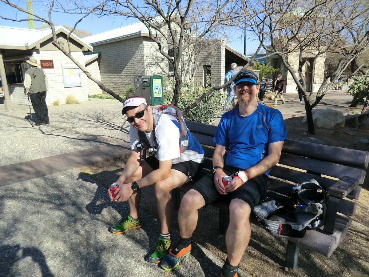 2013 February Richard and Charles at the Sabino Canyon Visitor Center