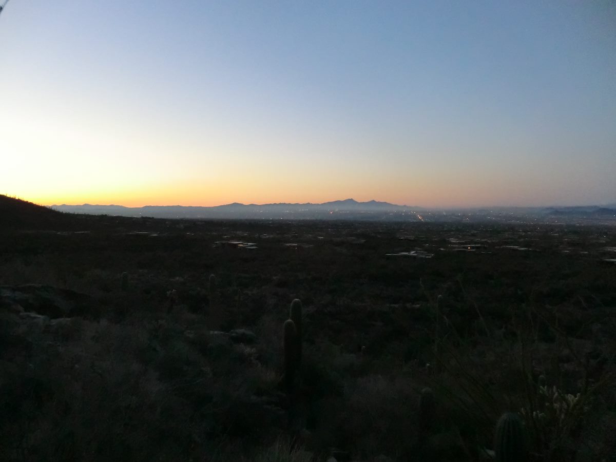 2013 February Starting the day on the Pima Canyon Trail