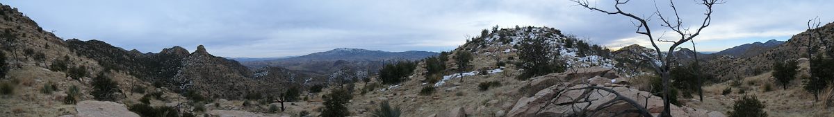 2013 January View from the saddle above the drainage east of Bug Spring