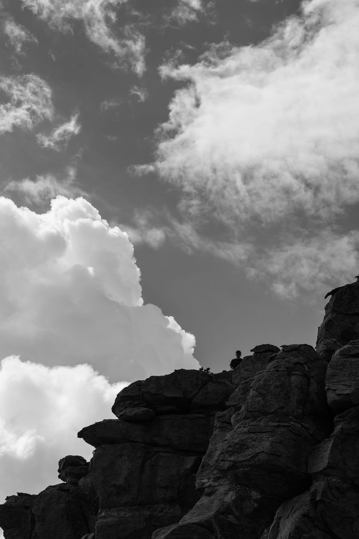 2013 July Alison on the cliffs above
