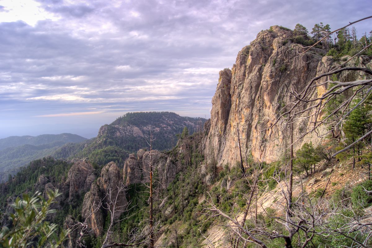 2013 July Cliffs below 7954 from the Incinerator Ridge Trail