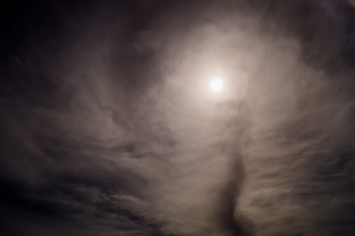2013 July Moon and Clouds