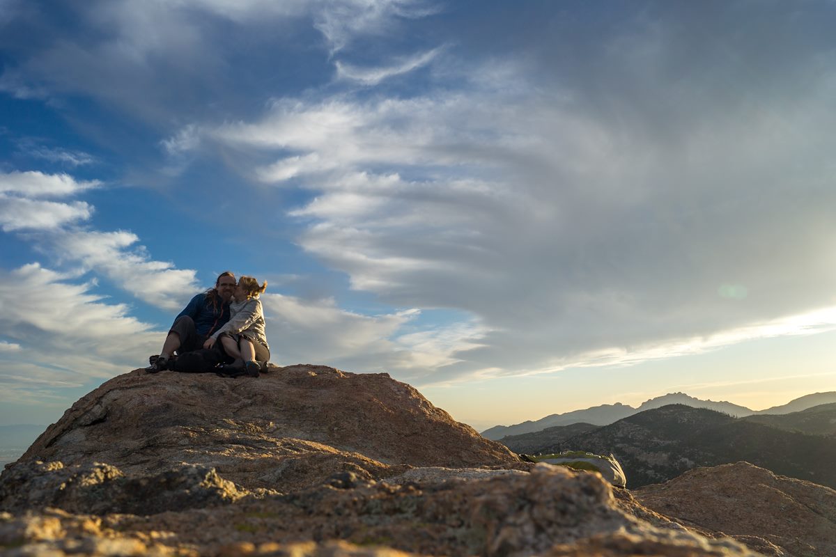 2013 June Charles and Alison on top of Lizard Rock