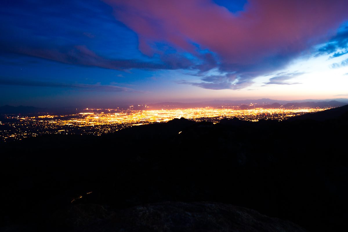 2013 June Tucson City Lights from Lizard Rock