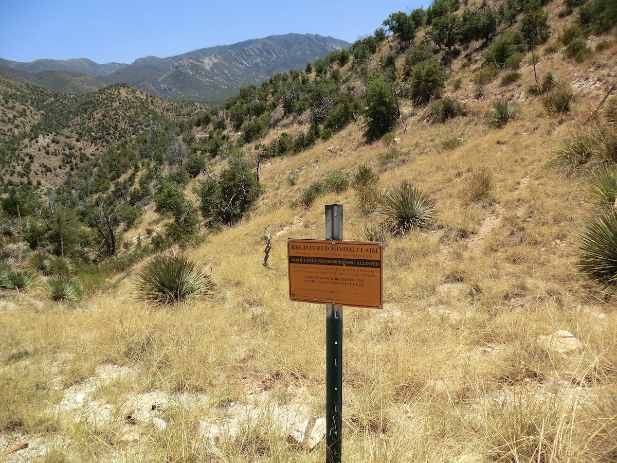 2013 May Mining Claim Sign along FR 736