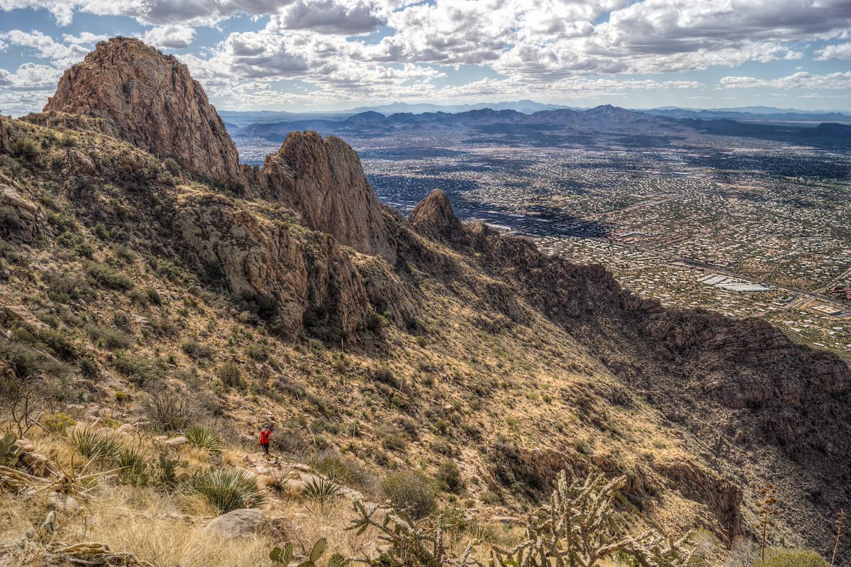 2013 November Alison on the Linda Vista route to Pusch Peak