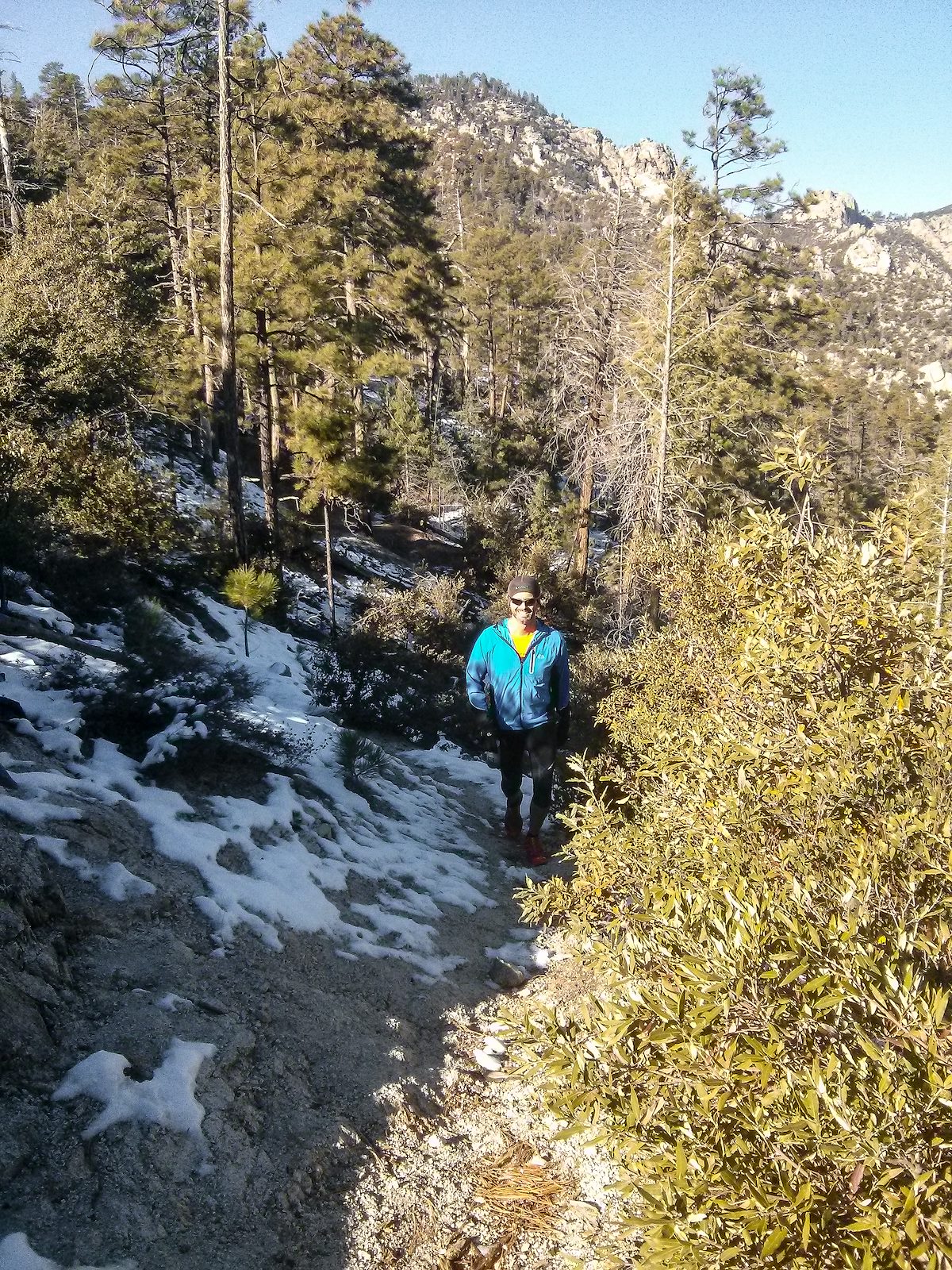 2013 November Jeremy just below Bear Saddle on the Green Mountain Trail